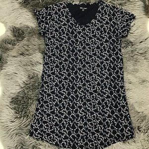 Bleu Gray | Women's Nightgown | Navy | Floral | Medium